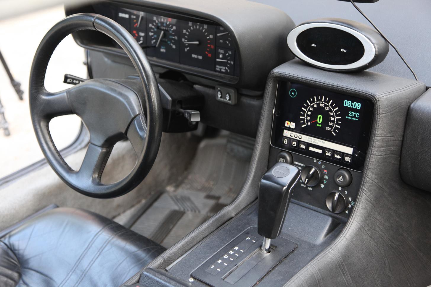 delorean dash board view