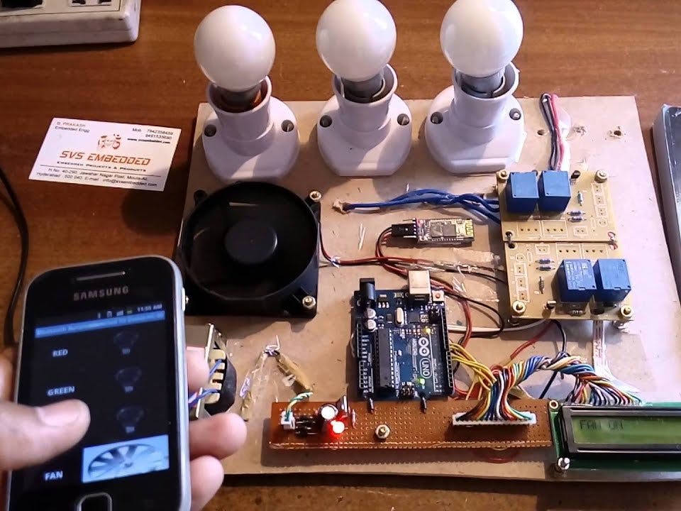 Bluetooth Control Home Automation System Circuit Diagram