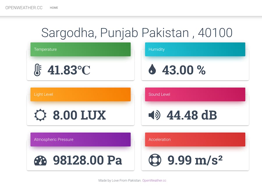 Outdoor Weather & Earthquake Monitoring System