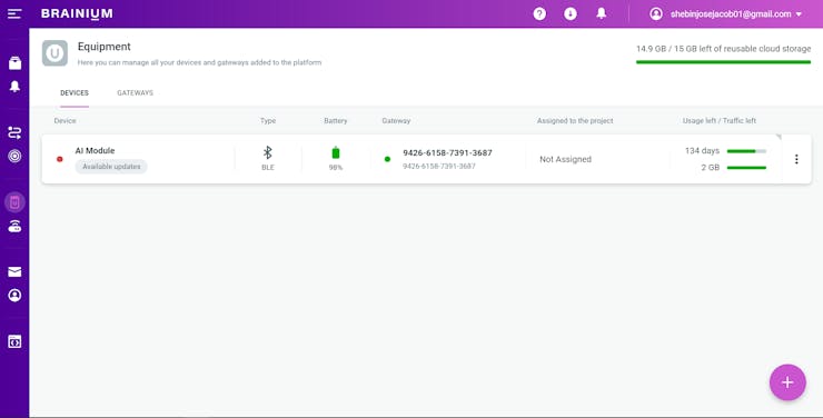ALL CONNECTED DEVICES WILL SHOW UP HERE
