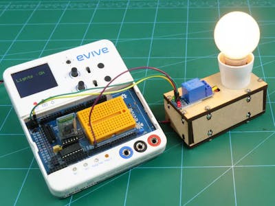 Make Voice Controlled Light Bulb Using Relay and Evive