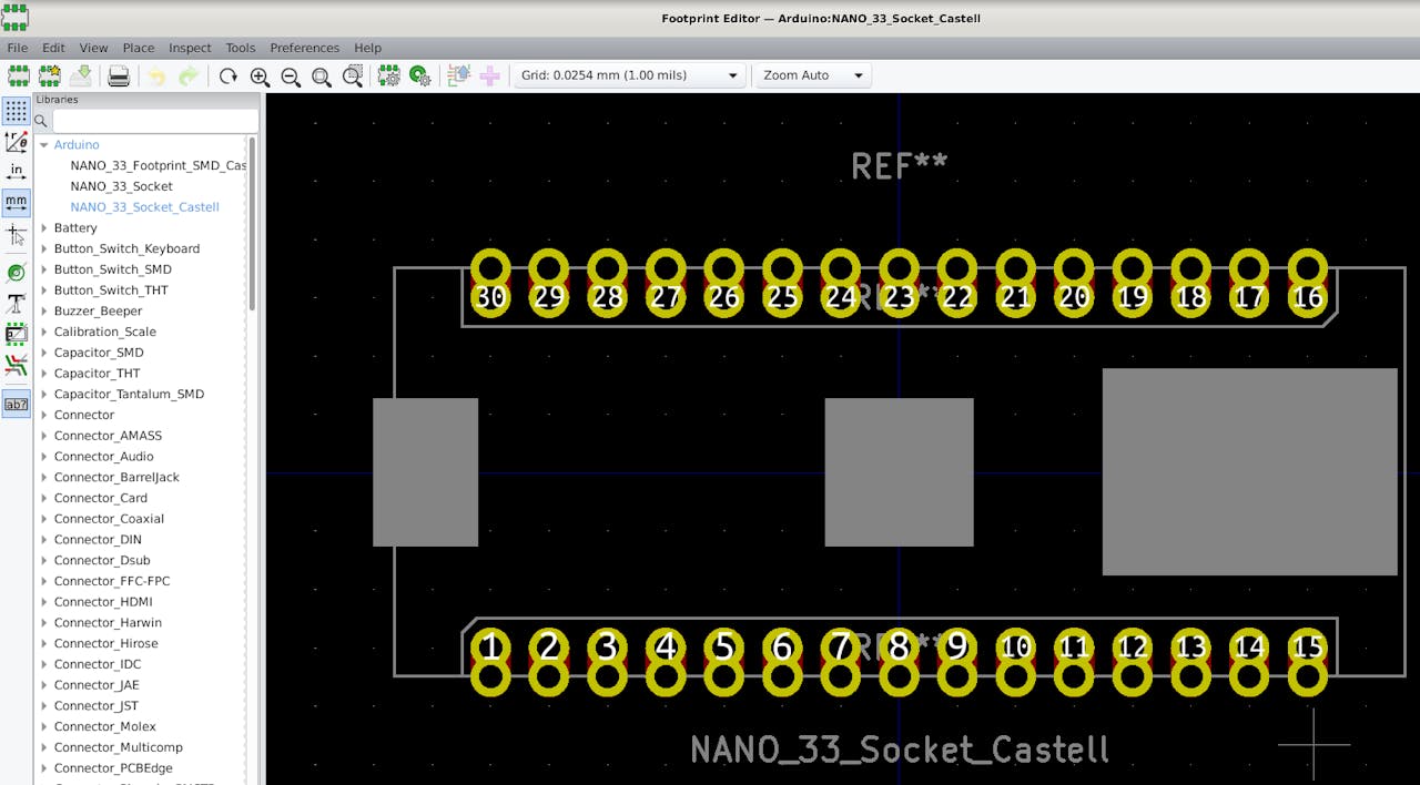 Kicad Footprint For New Nano Family Arduino Project Hub