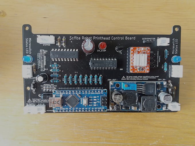 Printhead control board with all components