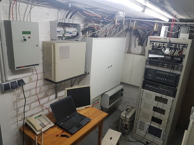 Server room with UPS (Uninterruptible Power Supply)