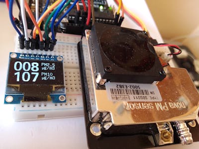 Portable Fine Dust PM10 Analyzer with Large OLED Digits