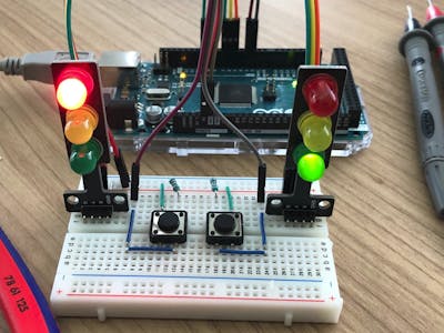 Traffic Lights Using Finite State Machine in C++ for Arduino
