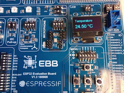 Measure and Display Temperature with ESP32 Evaluation Board