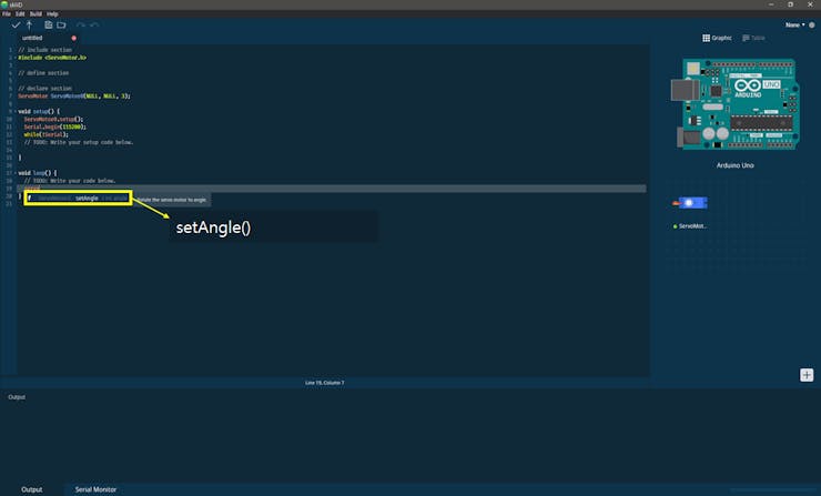 A function of Servo Motor