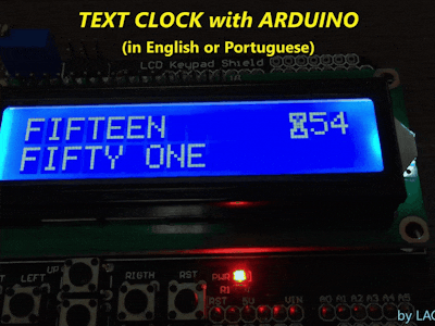Text Clock Bilingual (EN+PT) with Arduino