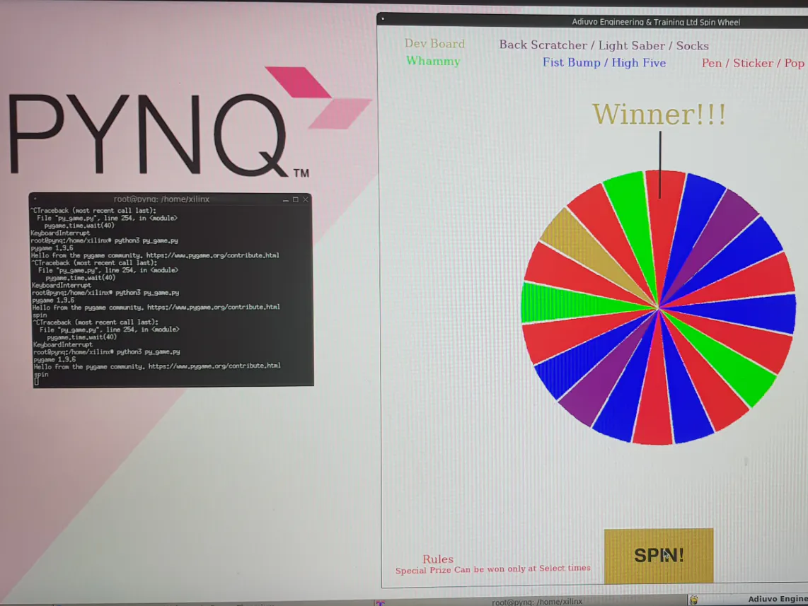 PYNQ Prize Wheel!!!!!! - Hackster.io