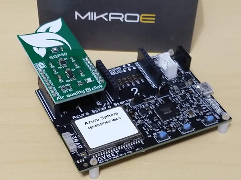 Azure Sphere and Mikroe Air Quality Sending to IoT Central