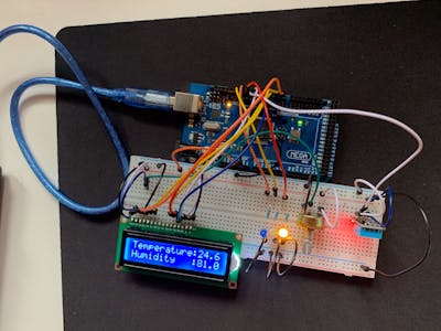 Temperature and Humidity sensor with LED Lights