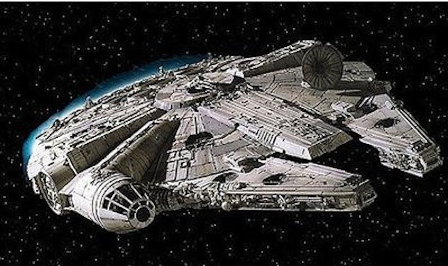 Photon Powered Millennium Falcon Drone