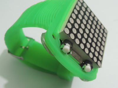 DIY Arduino Dot Matrix Wrist Watch