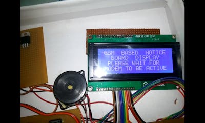 SMS based notice board display