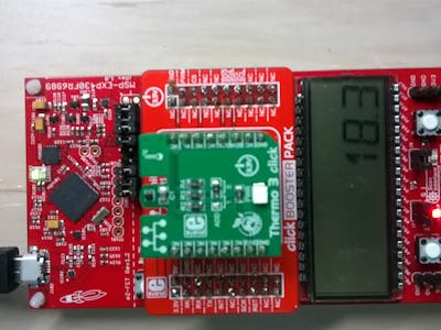 Launchpad FR6989 with Mikroe Thermo click