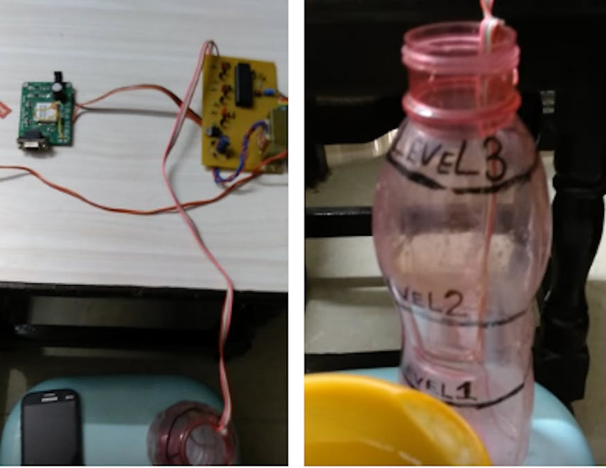 Water level indicator with SMS alert for emergency flood