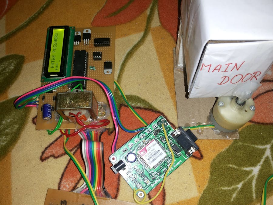 Keypad and SMS based dual door lock system