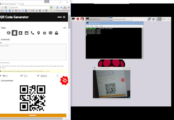 Qr Code On Raspberry Pi Hacksterio