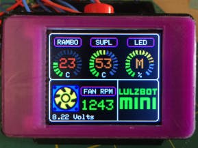 LulzBot Mini: Arduino Temp Monitor/Fan and LED Controller