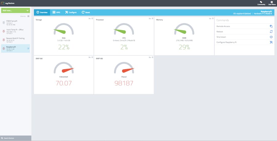 BMP180 Temperature / Pressure Station with Raspberry Pi