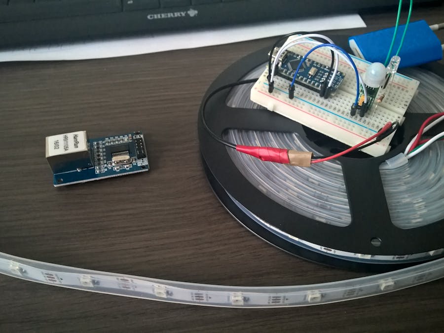 corridor light, party light and burglar alarm in one system