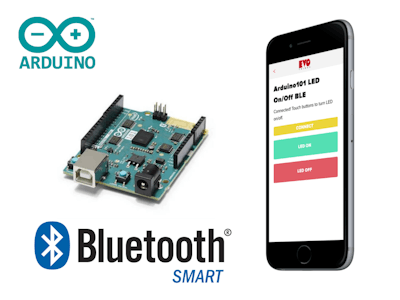 Build your own app that connects to Arduino/Genuino 101 
