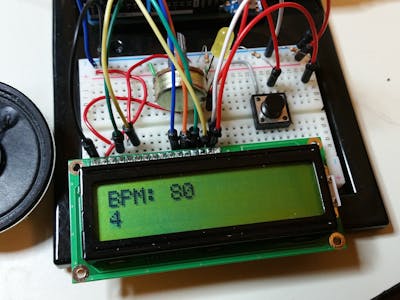 Arduino Metronome - Tap to Set Tempo, Display back BPMs - Hackster.io