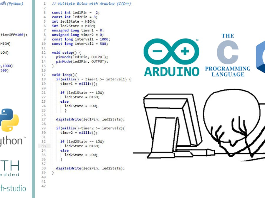 Multiple Blinking LEDs at different rates (with threads!)
