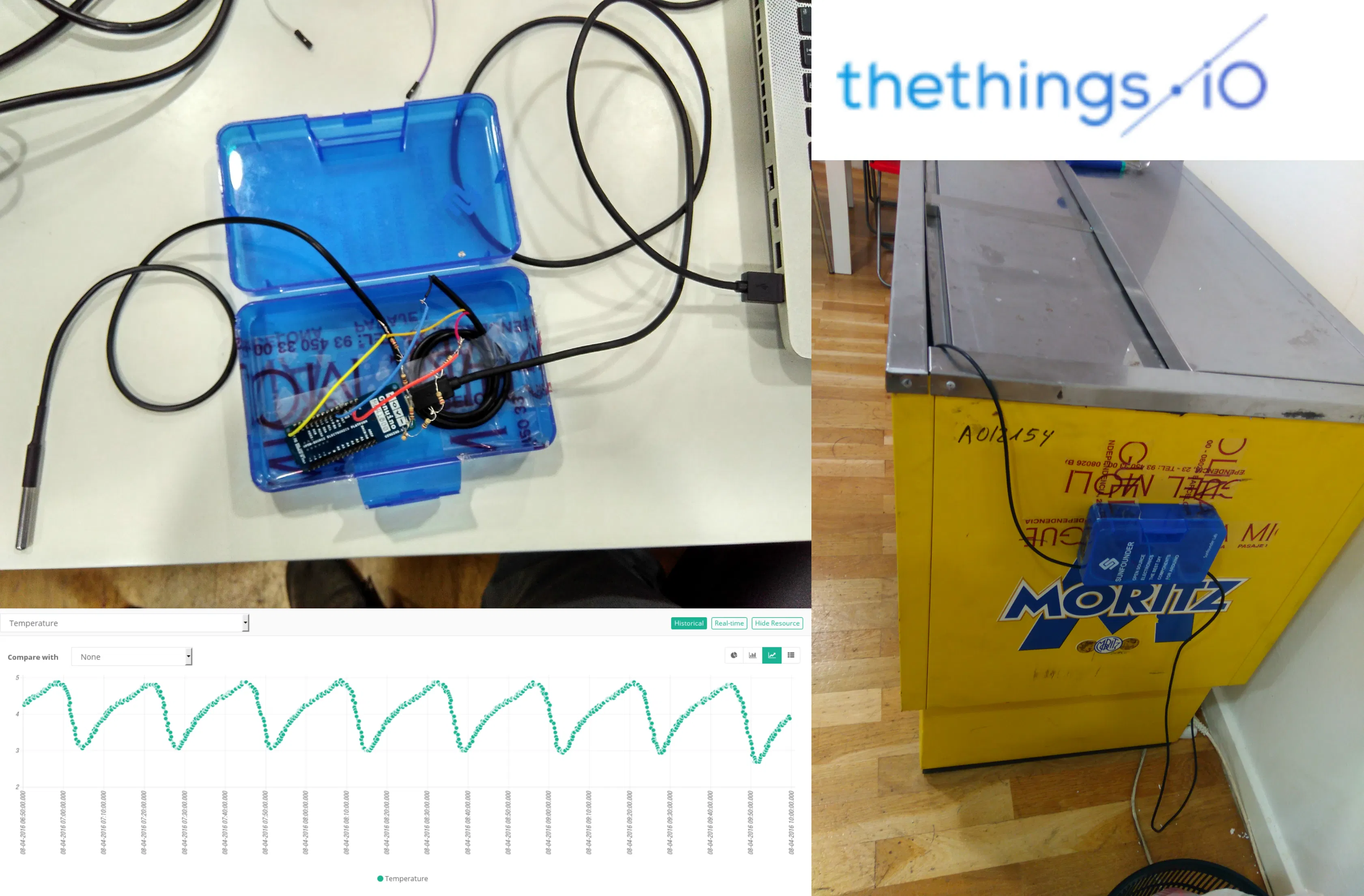 Monitor fridge with Arduino MKR1000 and thethings.iO - Hackster.io
