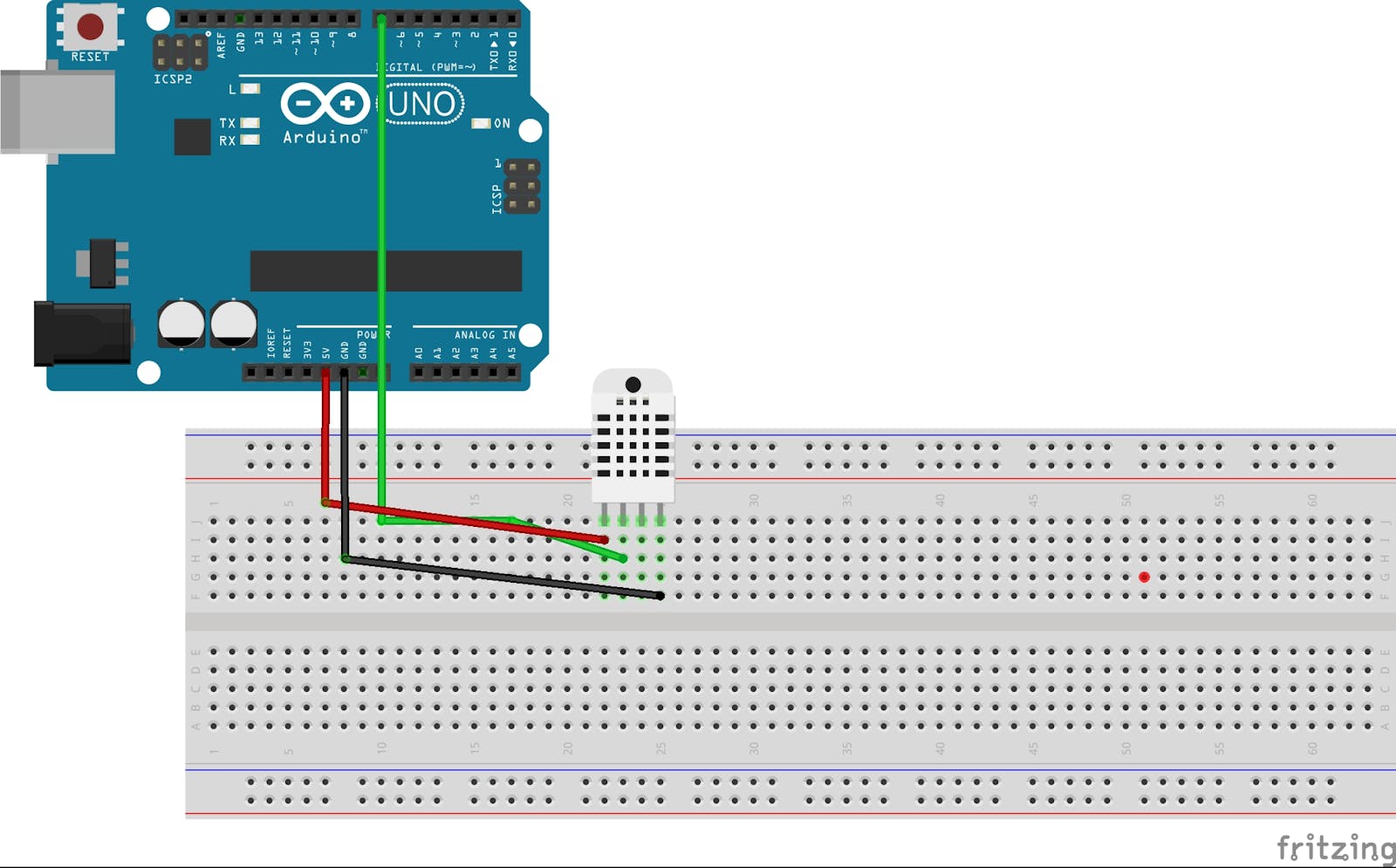 Temperature Monitoring With DHT22 & Arduino 