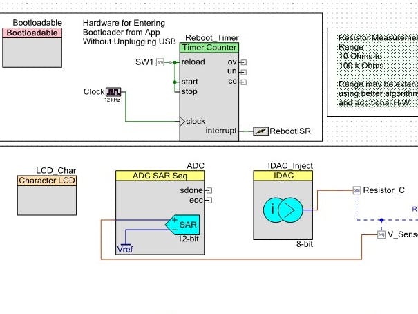 PSoC : Auto Ranging Ohms Meter