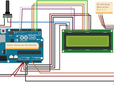 Arduino - Simple Heart Beat Monitor With LCD1602A 