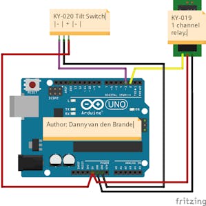 Arduino - Tilt Switch, Switching On A RELAY With The KY-020