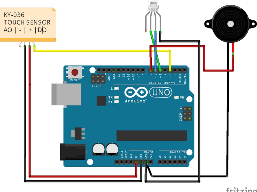 Arduino - Touch Sensor Switch Using The KY-036