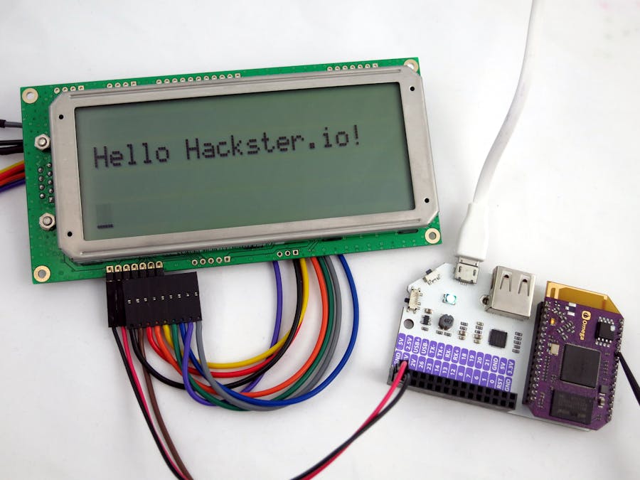Onion Omega Serial LCD Display