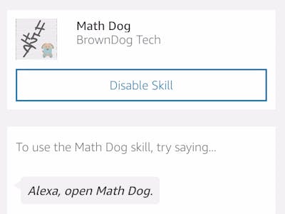Practice with Math Dog on Alexa