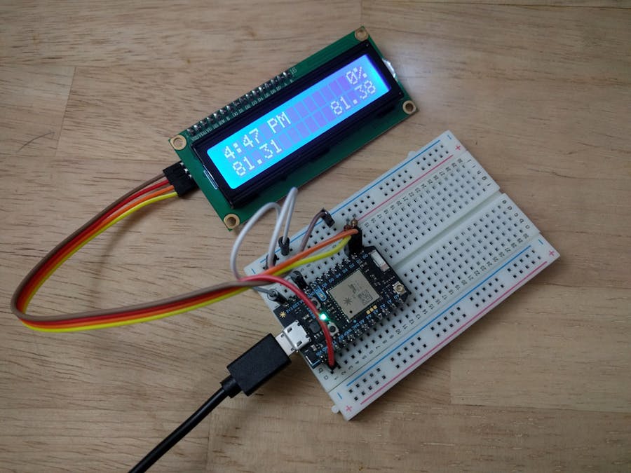 Photon Powered LCD Forecast and Time Display