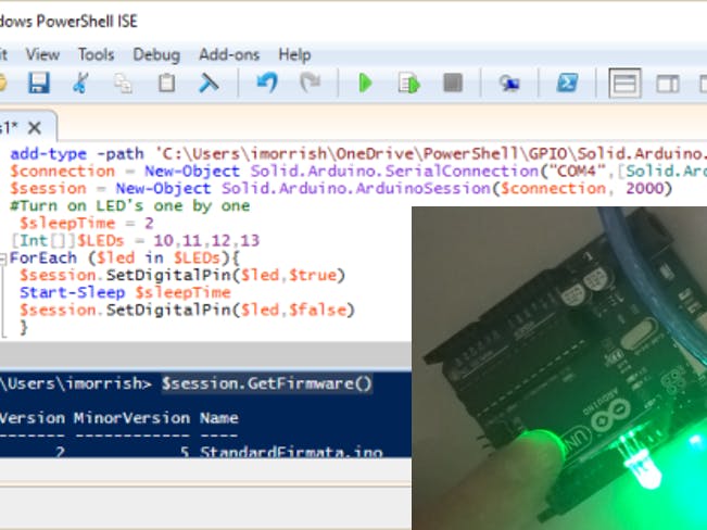 PowerShell GPIO Using Arduino USB Support In Windows 10