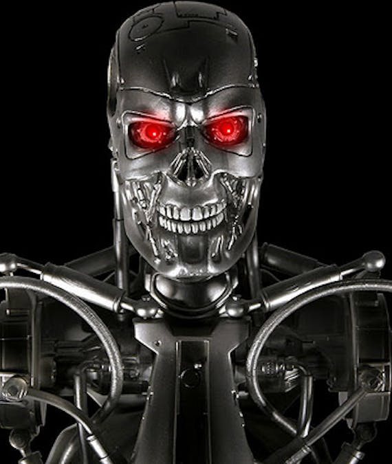 3D printed Terminator IoT robot head