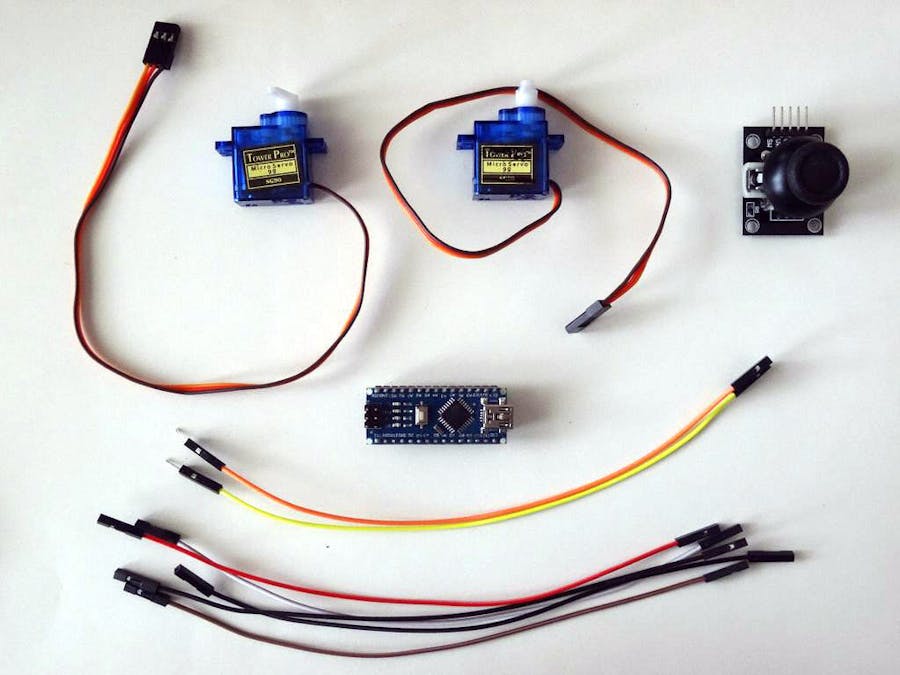 Arduino And Visuino Control Servos With A Joystick Arduino Project Hub