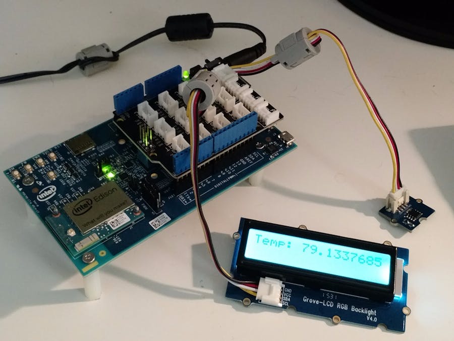 Thermometer with Intel Edison and SeeedStudio Grove