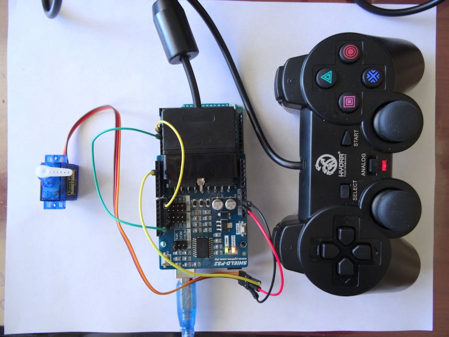 Arduino  and Visuino Controlling Servo  with PS2  controller    Arduino  and Visuino Controlling Servo  with PS2  controller