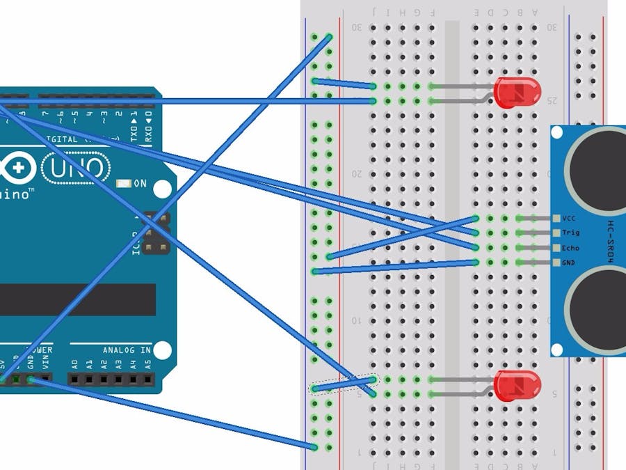 Ultrasonic Range Finder Circuit Diagram
