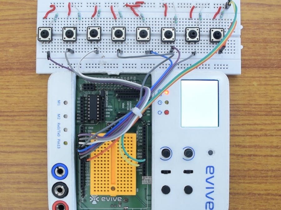 DIY piano using scratch and evive