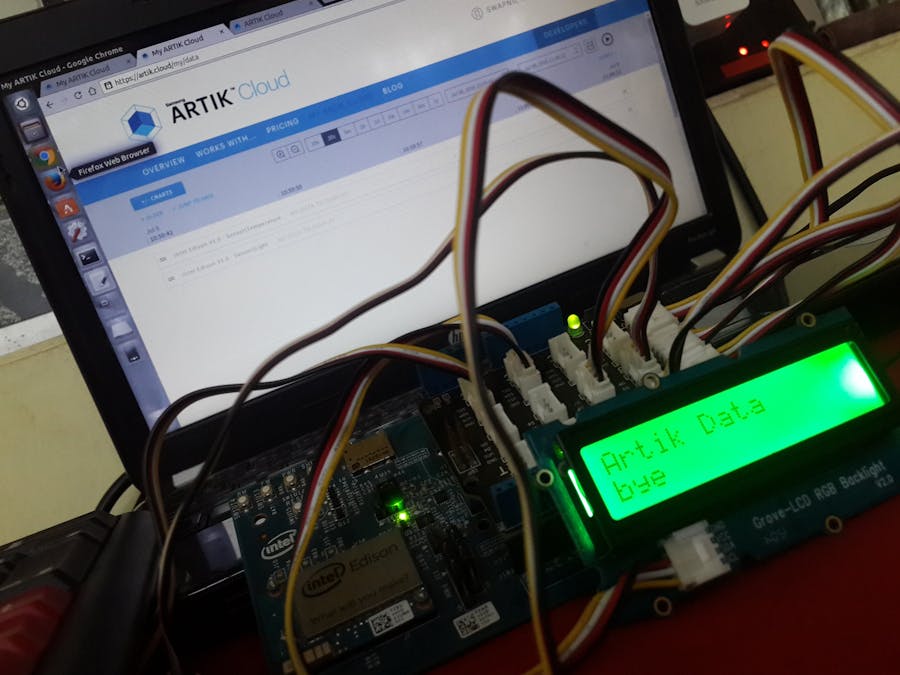 Intel Edison-Data Logger using Artik Cloud