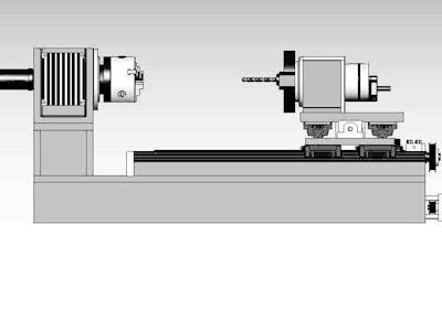 CNC lathe with CAD software