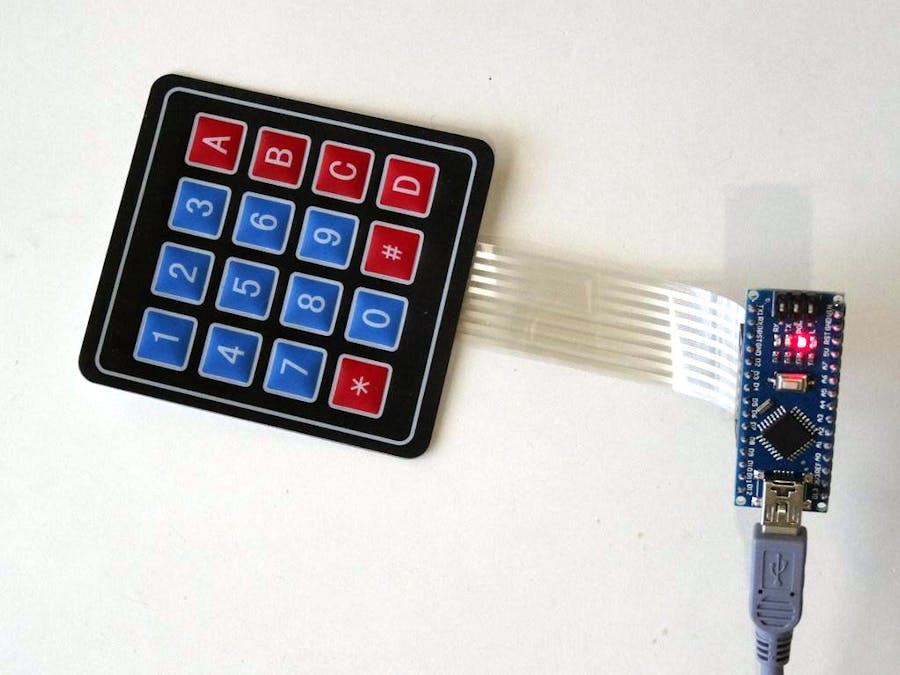 Arduino Nano: Matrix Keypad with Visuino