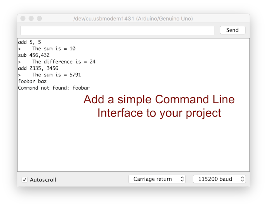 Simple Command Line Interface