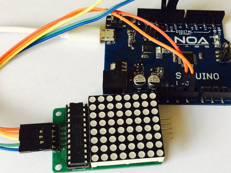 How To - Control 8X8 LED Dot Matrix with SMDuino (Arduino...